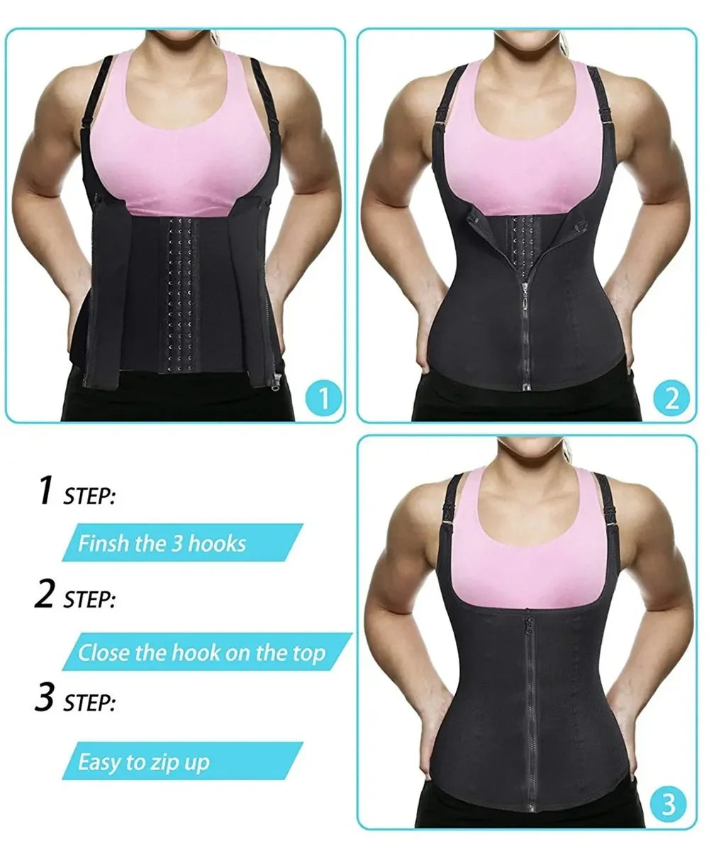 Zipper Waist Trainer Top