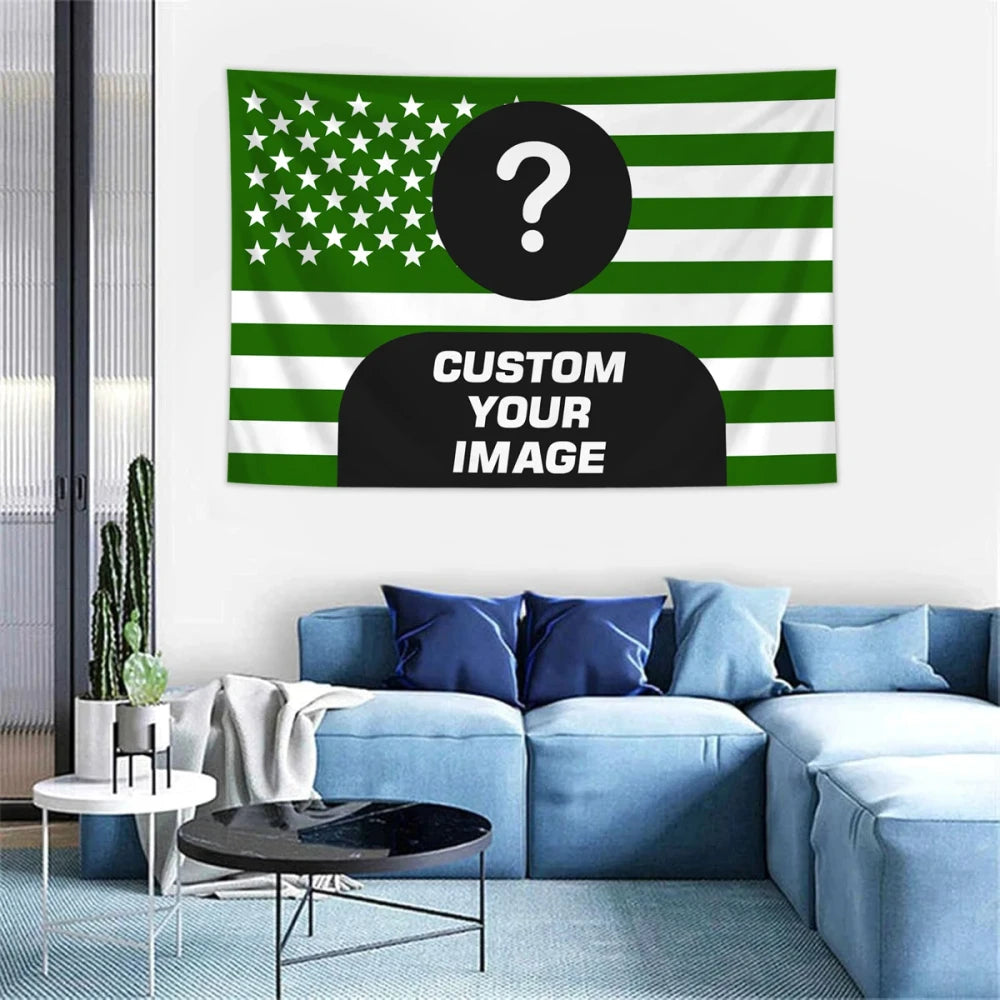 Custom Photo American Flag Tapestry
