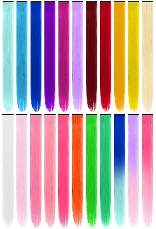 Synthetic Rainbow Hair Extensions