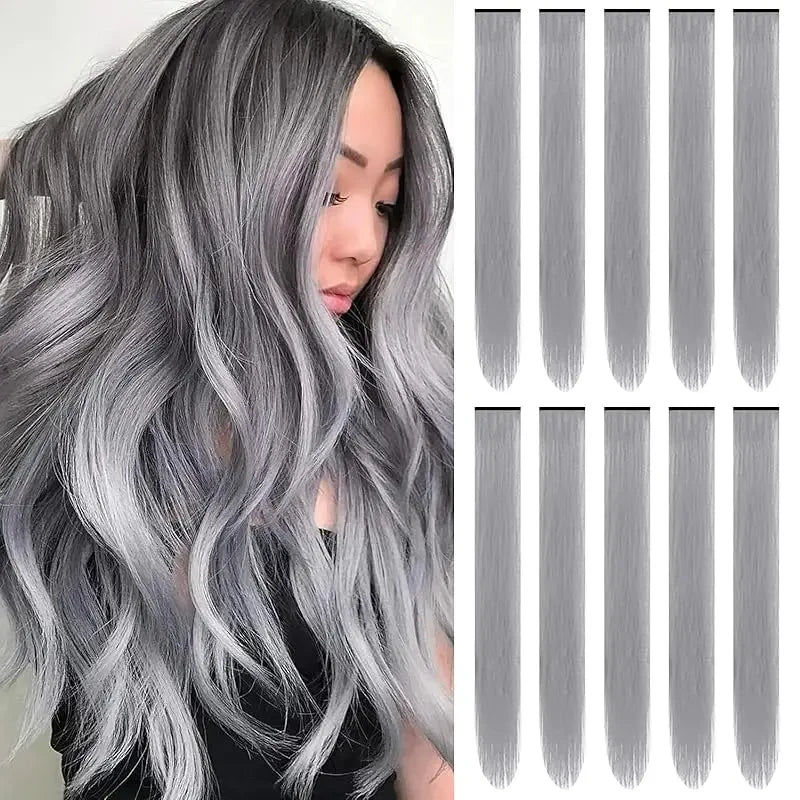 Synthetic Rainbow Hair Extensions
