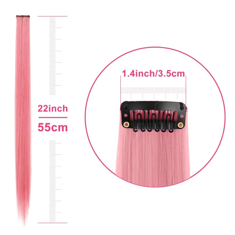 Synthetic Rainbow Hair Extensions