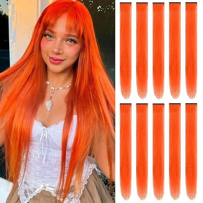 Synthetic Rainbow Hair Extensions