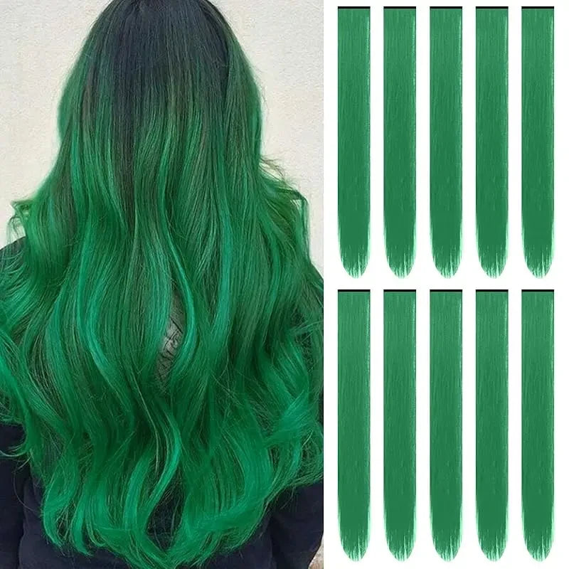 Synthetic Rainbow Hair Extensions