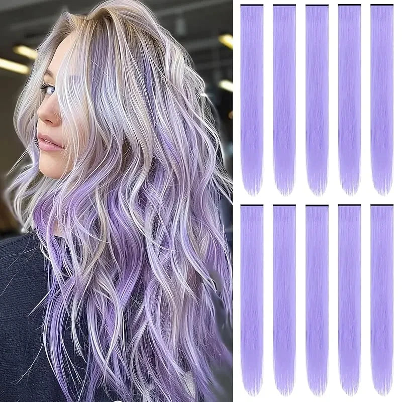 Synthetic Rainbow Hair Extensions